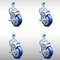 Service Caster 4 Inch SS Blue Polyurethane Swivel 12mm Threaded Stem Caster Set Brake SCC SCC-SSTS20S414-PPUB-BLUE-TLB-M1215-4 - alternate 1